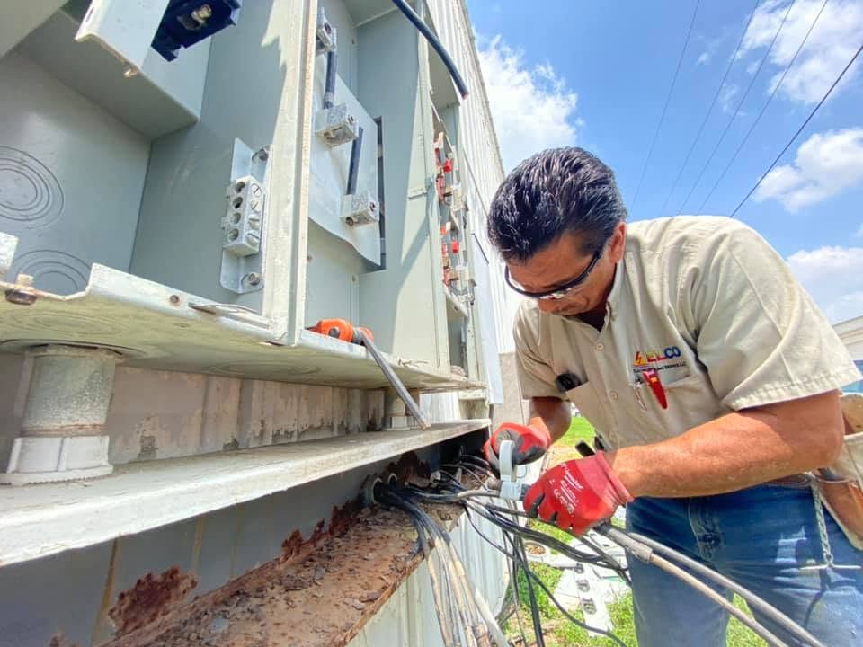 Electro Cooling Service technician on a home services job in Edinburg, TX